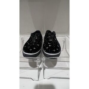vtg Sebastian Moon Star Celestial Black Velvet Platform Sneakers Shoes Women 7.5